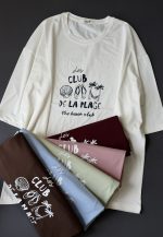 تیشرت سوپرلانگ طرح club plage کد  823
